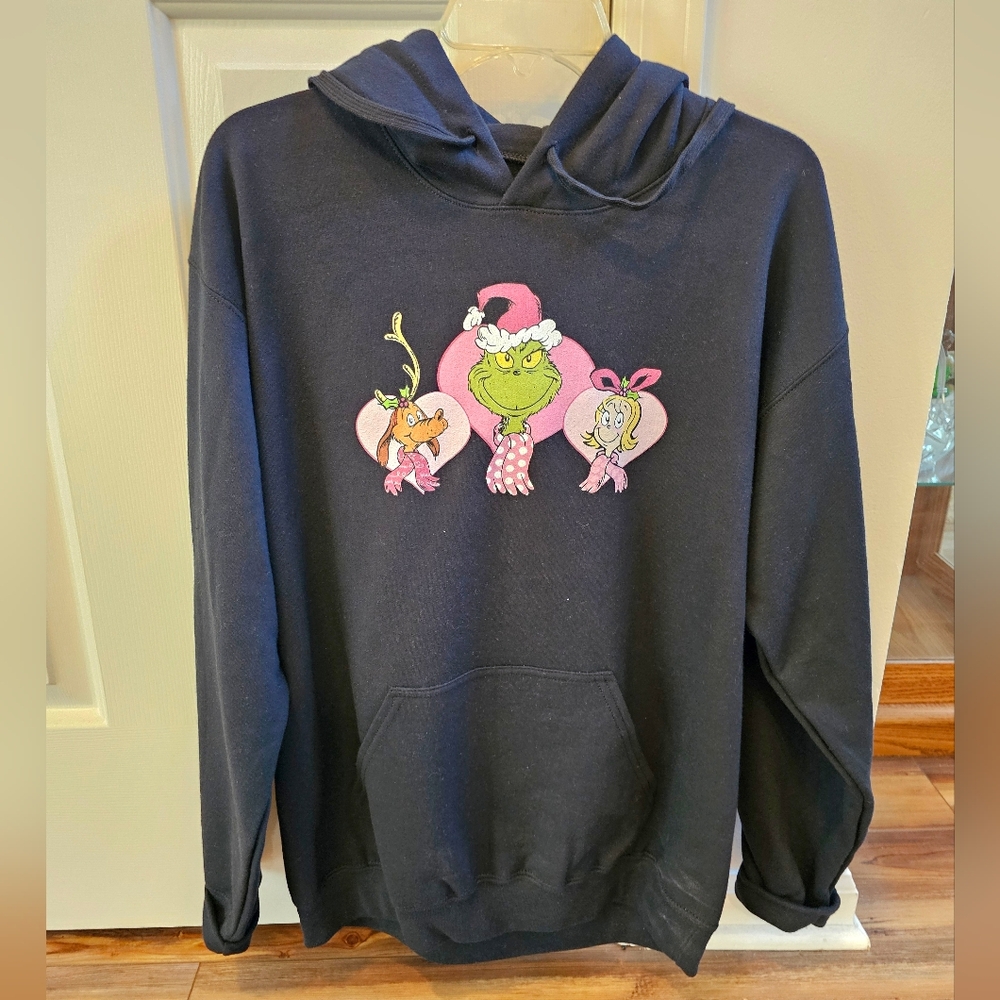 Grinch Graphic Black Hoodie- Brand New!